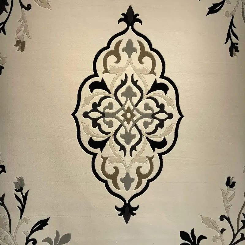 Iris Turkish Rug N0597A black Round Size 150*150