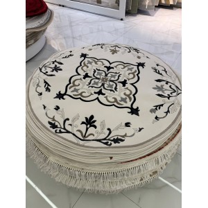 Iris Turkish Rug N0597A black Round Size 200*200