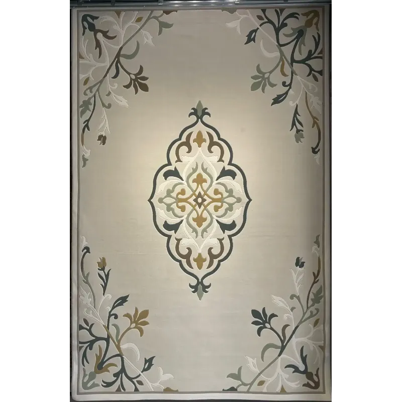 Iris Turkish Rug N0597A green Size 80*150