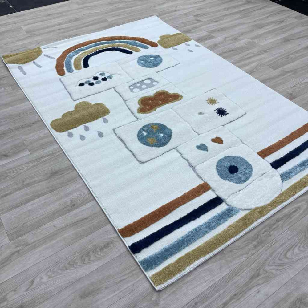 سجاد تركي اطفال كيدز A1567A اللون كريم مقاس 80*150 سجاد تركي اطفال كيدز A1567A اللون كريم مقاس 80*150