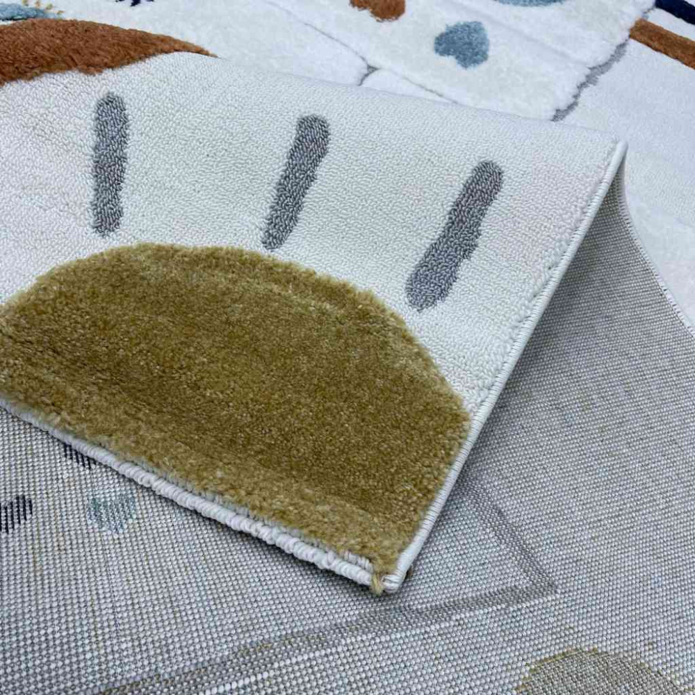 سجاد تركي اطفال كيدز A1567A اللون كريم مقاس 80*150 سجاد تركي اطفال كيدز A1567A اللون كريم مقاس 80*150