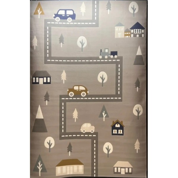 Turkish childrens rug Kids Plus 442358A Light gray size 120*170