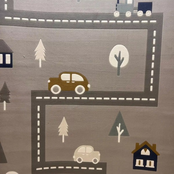 Turkish childrens rug Kids Plus 442358A Light gray size 120*170