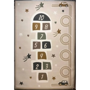 سجاد تركي اطفال كيدز بلاس 41653A اللون كريم مقاس 150*220
