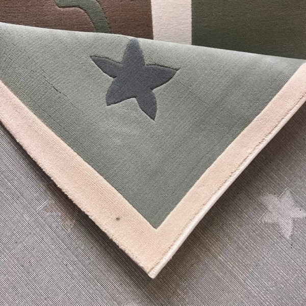 سجاد تركي اطفال كيدز بلاس 41653A اللون اخضر فاتح مقاس 150*220
