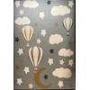 Turkish childrens rug Kids Plus 441558A Light blue size 80*150