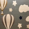 Turkish childrens rug Kids Plus 441558A Light blue size 80*150