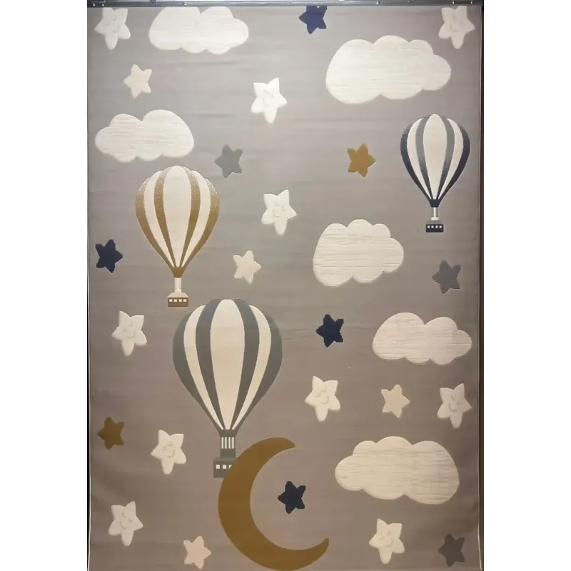 Turkish childrens rug Kids Plus 441558A Light gray size 120*170