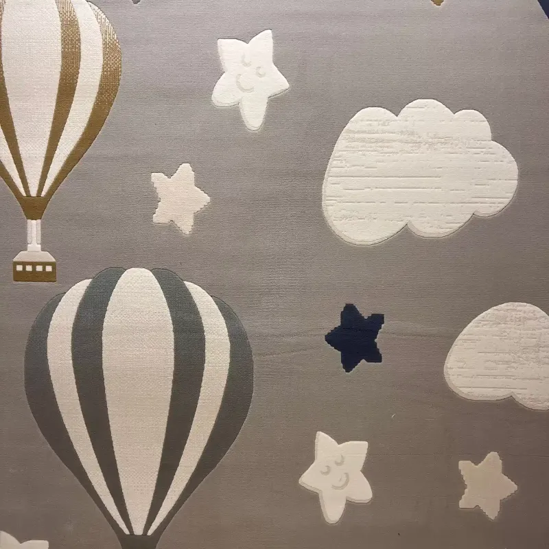 Turkish childrens rug Kids Plus 441558A Light gray size 120*170