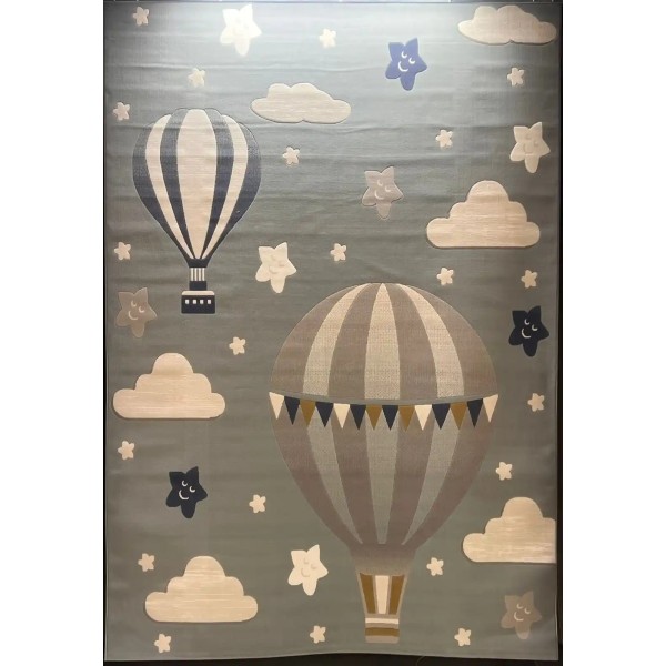 Turkish childrens rug Kids Plus 41561A Light blue size 150*220
