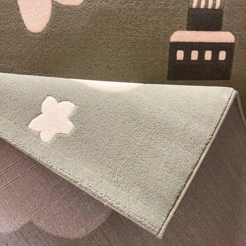 Turkish childrens rug Kids Plus 41561A Light green size 120*170