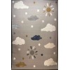 Turkish childrens rug Kids Plus 41565A Light gray size 120*170
