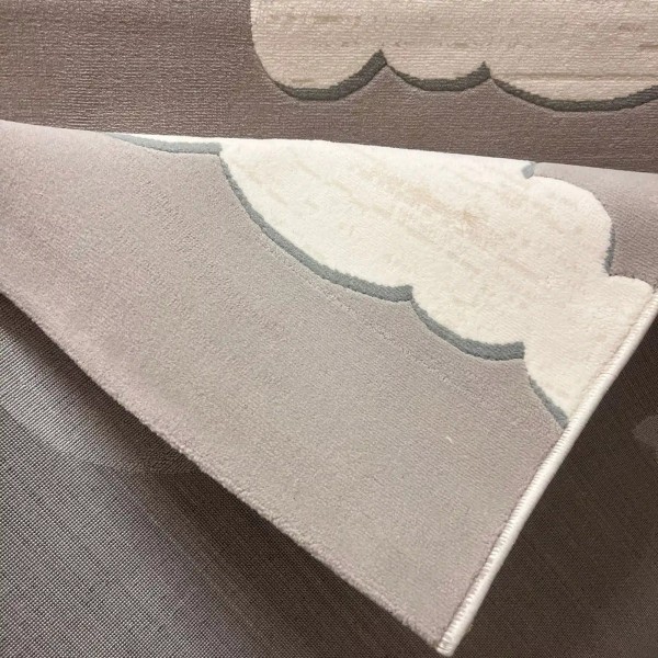 Turkish childrens rug Kids Plus 41565A Light gray size 120*170