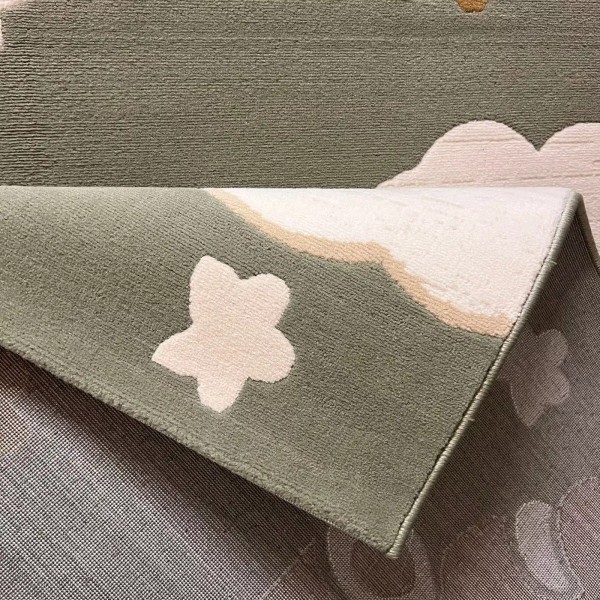 سجاد تركي اطفال كيدز بلاس 42365A اللون اخضر فاتح مقاس 150*220