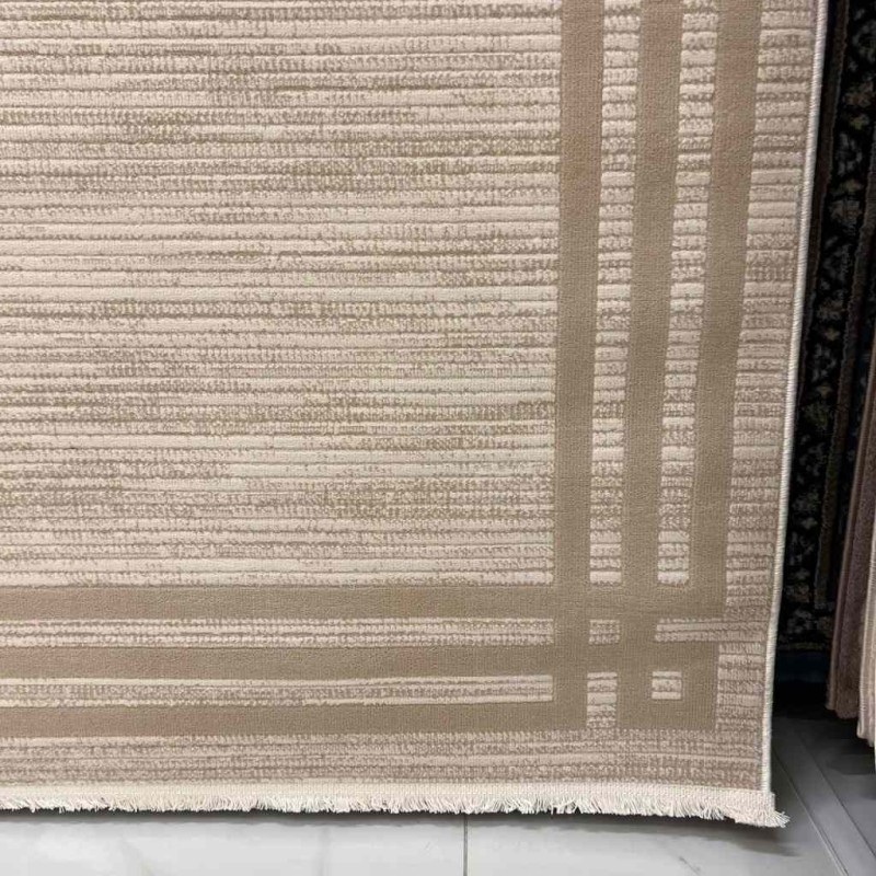 Modern Turkish Hotel Rugs Lauren F414C Cream Beige Size 200*300
