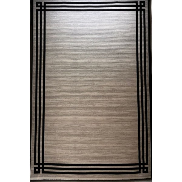 سجاد تركي مودرن فندقي لورين F414C كريم اسود مقاس 250*350