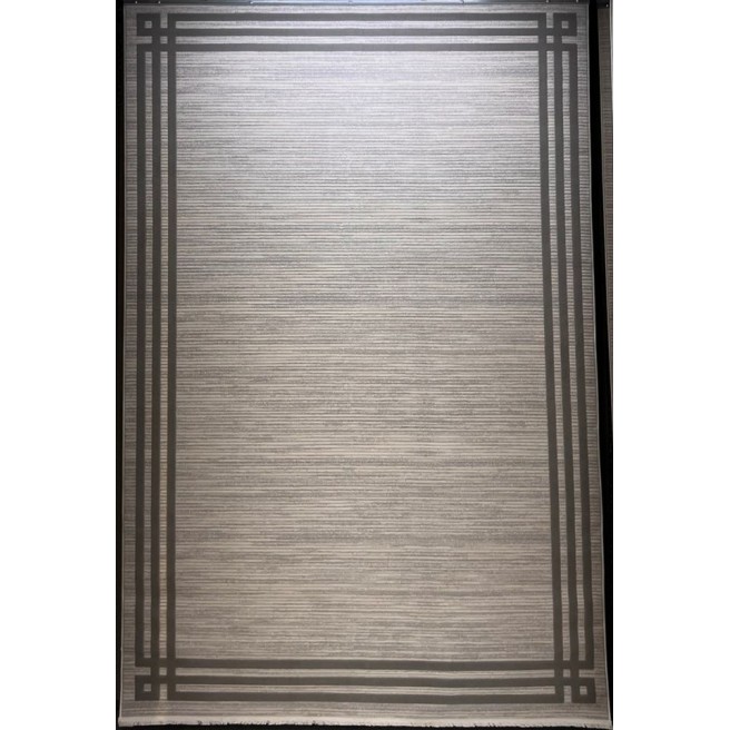 سجاد تركي مودرن فندقي لورين F414C كريم رصاصي مقاس 80*150