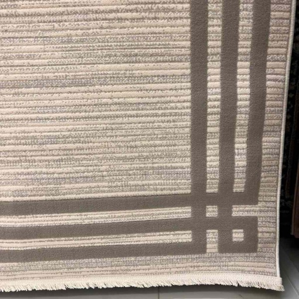 Modern Turkish Hotel Rugs Lauren F414C gray black Size 150*220