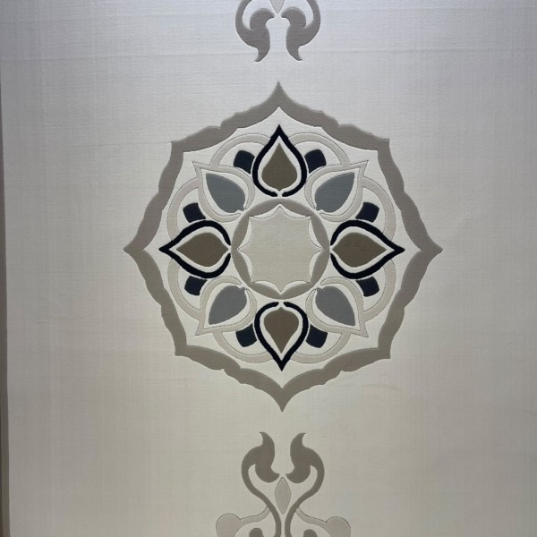 Turkish LAVENDER rug N0598A BLACK size 100x200