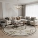سجاد تركي لافندر N0598A بيج دائري مقاس 200*200