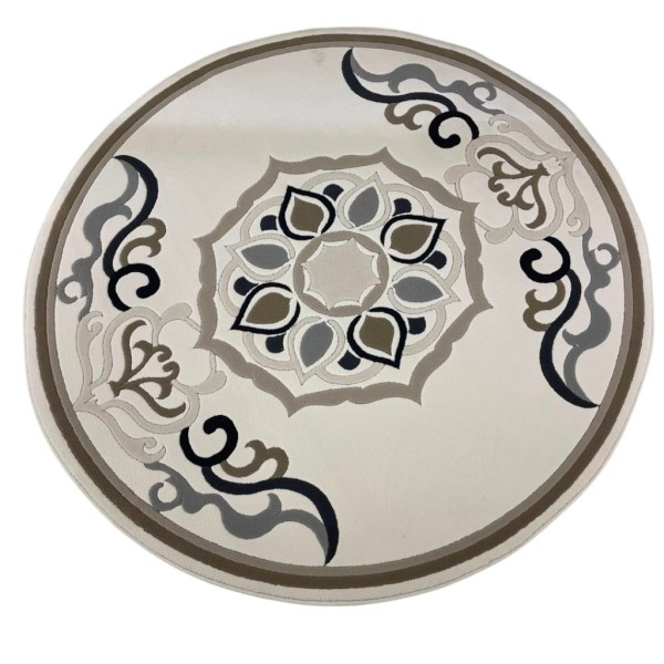 Turkish Lavender N0598A BLACK Round Rug 150*150