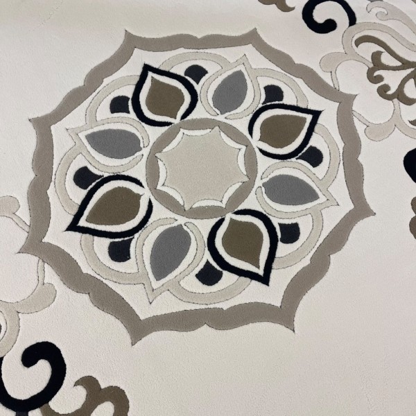 Turkish Lavender N0598A BLACK Round Rug 150*150