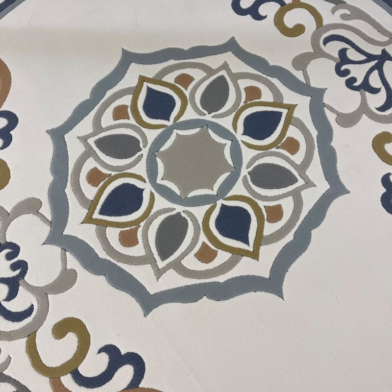 سجاد تركي لافندر N0598A رصاصي ميكس دائري مقاس 150*150