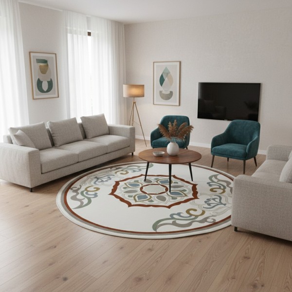 Turkish Lavender N0598A tera Round Rug 200*200
