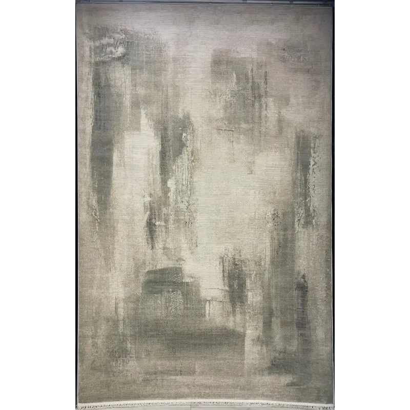 Modern Turkish Lavish Rug 37842A Cream green Size 100*300