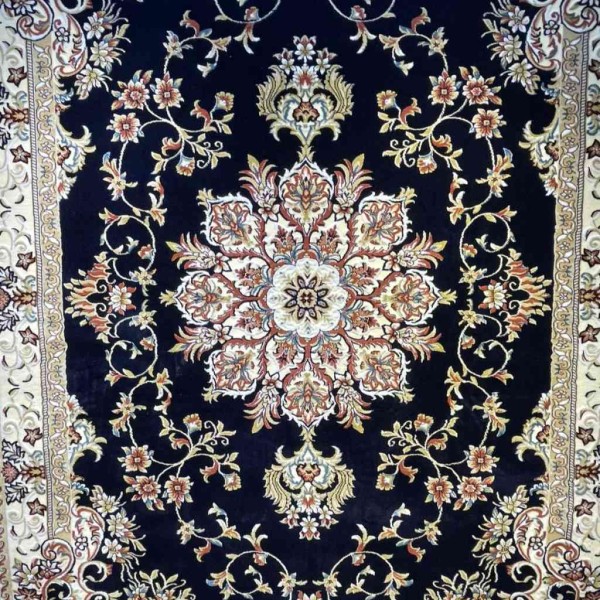 Turkish carpets lamar navy blue