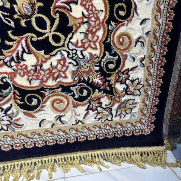 Turkish carpets lamar navy blue