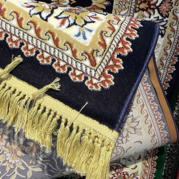 Turkish carpets lamar navy blue