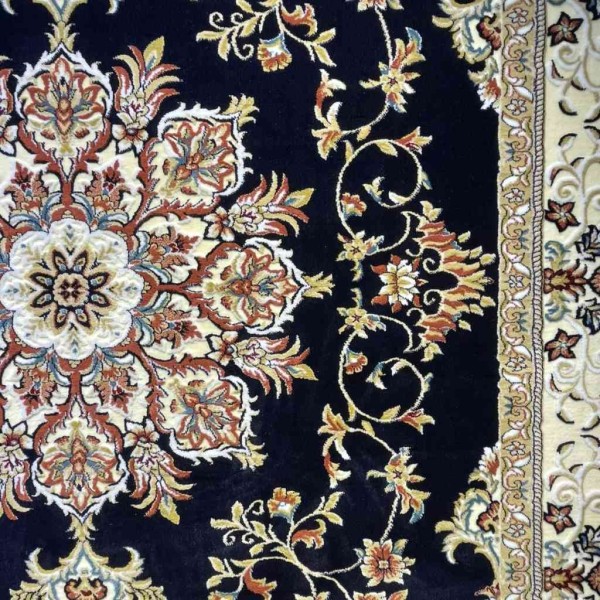 Turkish carpets lamar navy blue