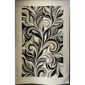 Lotus Turkish Rug AA191A black Size 80*150