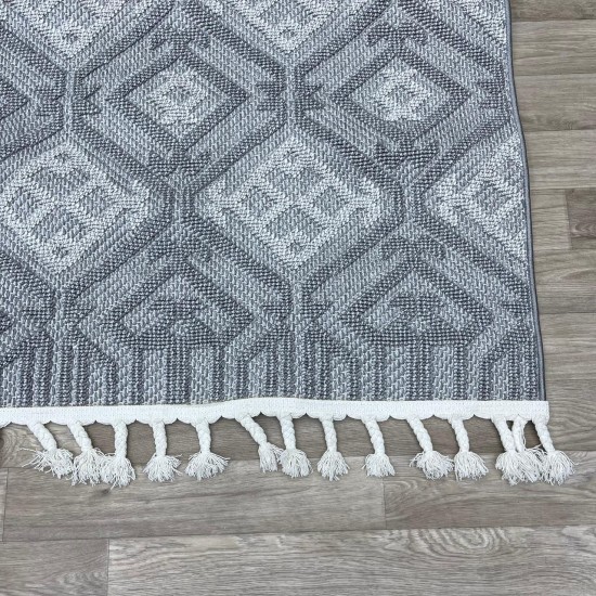 Turkish louvre burlap carpet C583A gray size200*300