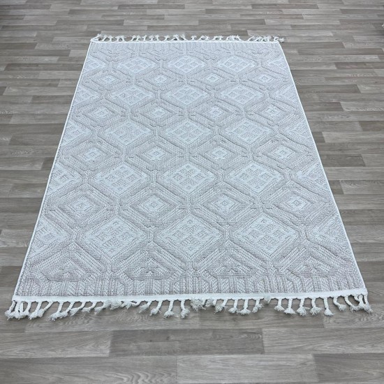 Turkish louvre burlap carpet C583A cream beige size 200*300