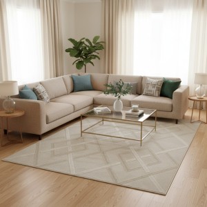 سجاد خيش لوفر تركي E091A بيج كريم مقاس 50*80
