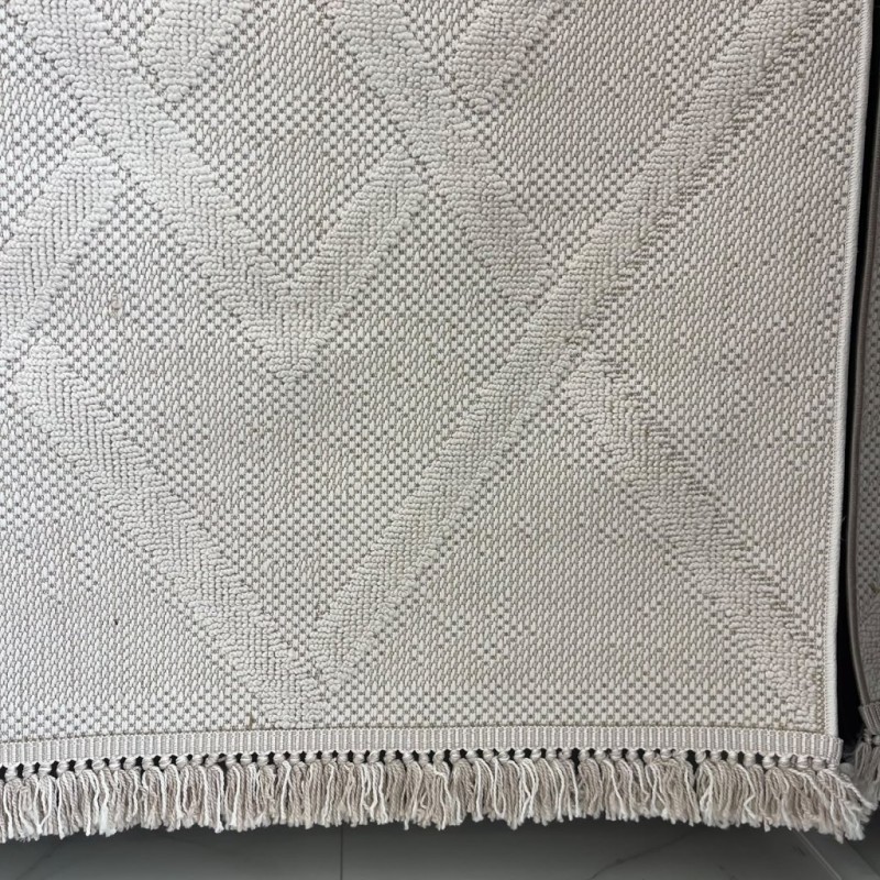 Turkish Loafer Jute Rug E091A CREAM Size 250*350
