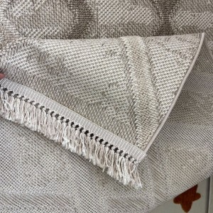 Turkish Loafer Jute Rug E091A Light gray Size 50*80