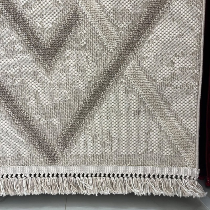 Turkish Loafer Jute Rug E091A Light gray Size 50*80