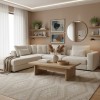 سجاد خيش لوفر تركي E094A كريم بيج مقاس 50*80