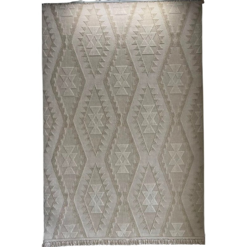 سجاد خيش لوفر تركي E091A بني فاتح بيج مقاس 300*400