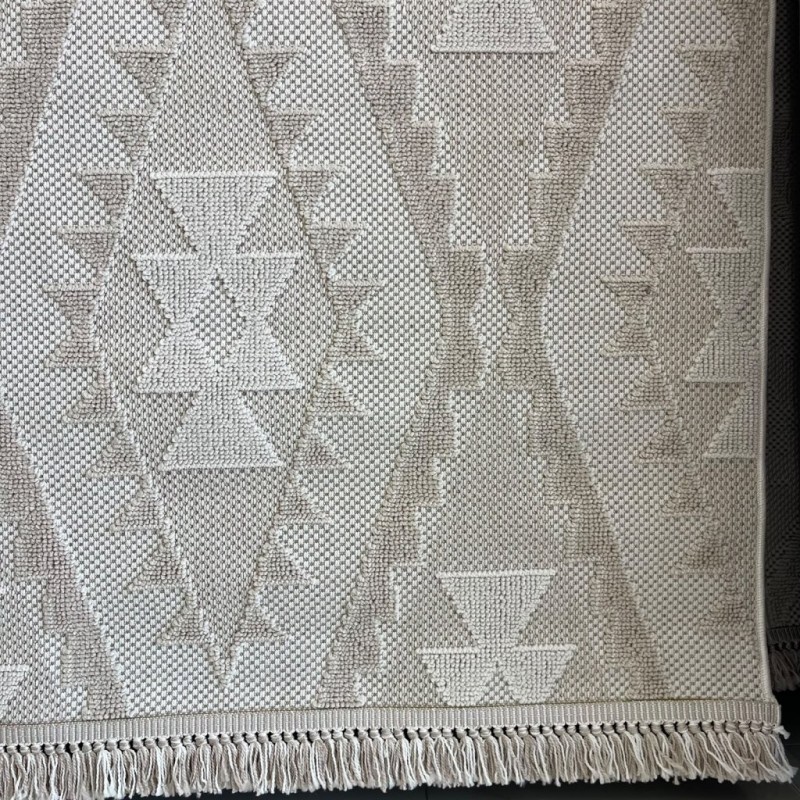 سجاد خيش لوفر تركي E091A بني فاتح بيج مقاس 300*400