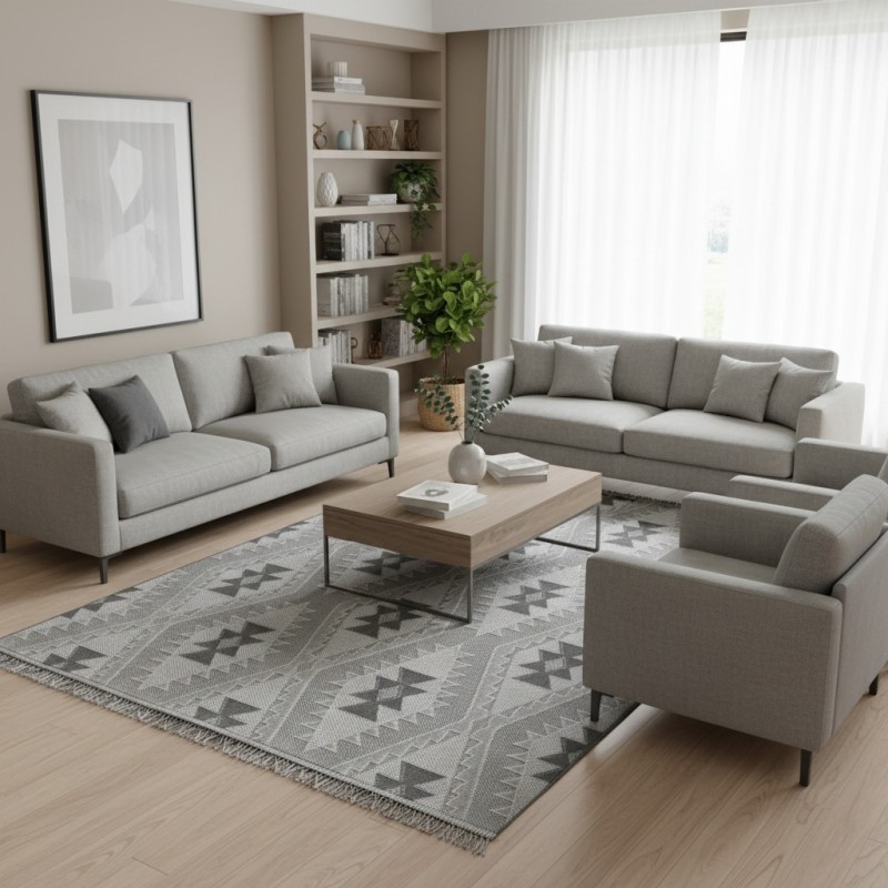 سجاد خيش لوفر تركي E094A كريم مقاس 300*400