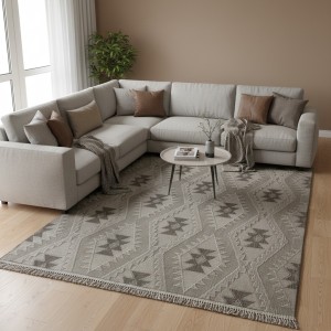 Turkish Loafer Jute Rug E094A Light brown beige Size 300*400