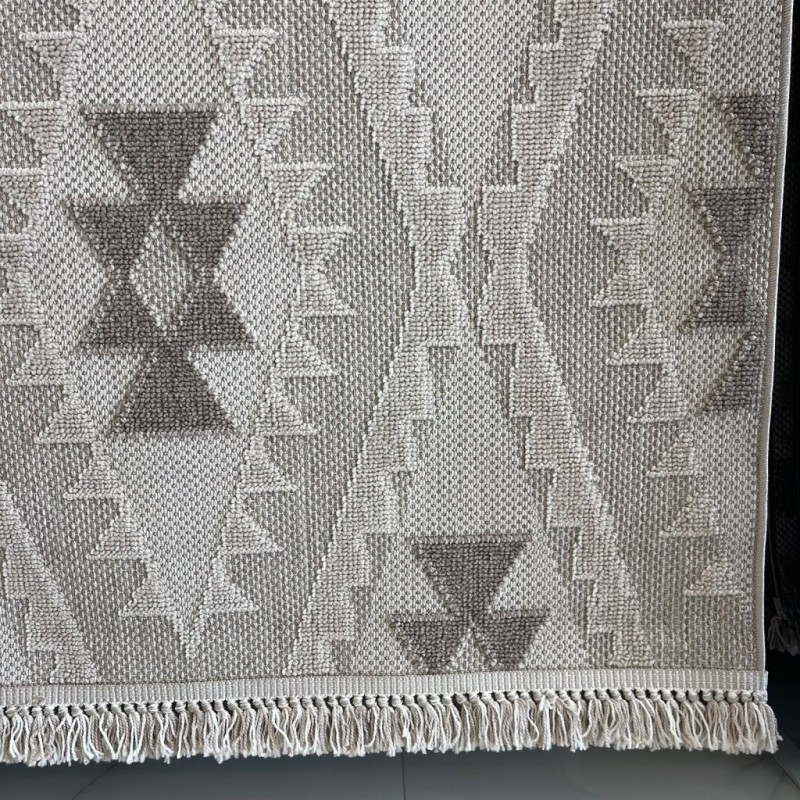 Turkish Loafer Jute Rug E094A Light gray Size 200*300