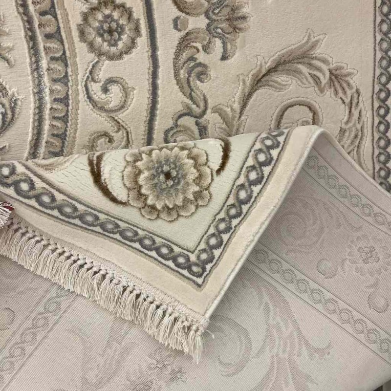 Mehran Turkish Carpet 40288A cream Size 250*350
