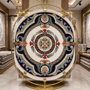 Hilton 43759A Turkish rug NAVY GREEN round size 200*200 cm