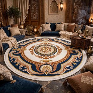 Hilton 43759A Turkish rug NAVY terra round size 200*200 cm