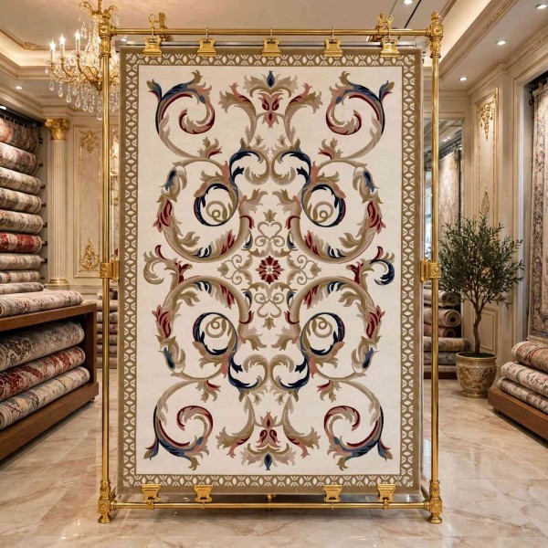 LUMI Turkish Rug HN72B WHITE golden Size 100*300